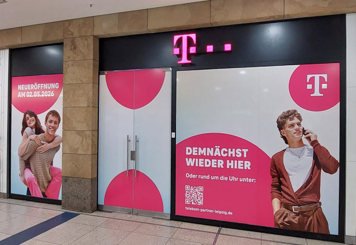 Schaufensterfolierung Telekom