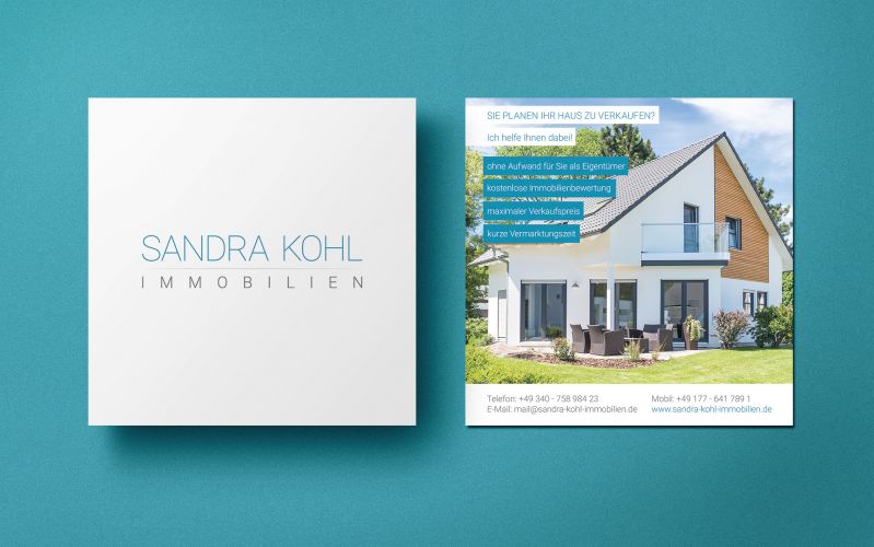 Flyerdesign für Sandra Kohl Immobilien in Dessau