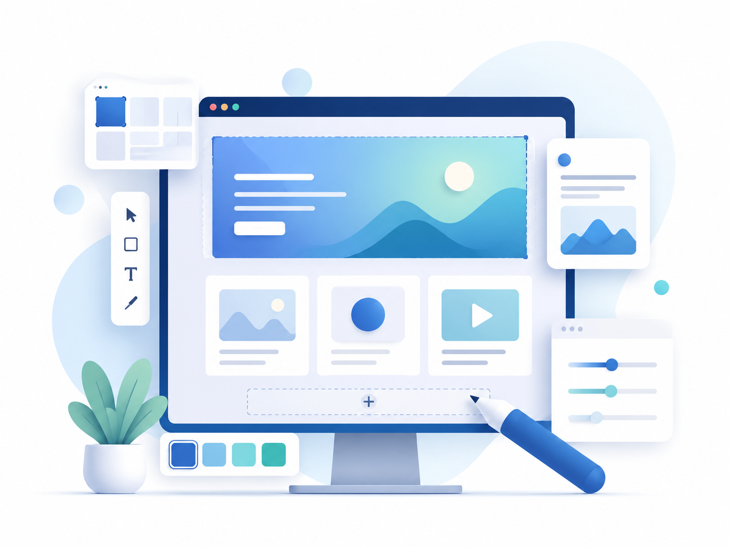 Wir bieten eine individuelle Gestaltung von Websites und Landingpages
